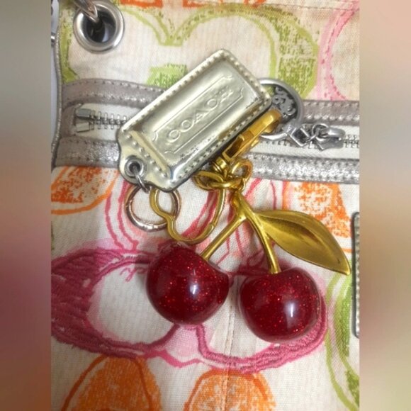 Cherry Bag Charm Keychain Bag Charm Set - Picture 1 of 13